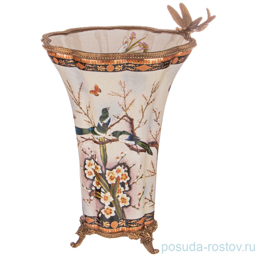 Ваза декоративная 23 х 20,5 х 32 см н/н "Птицы" / 270562 Ваза декоративная 23 х 20,5 х 32 см н/н "Птицы" / 270562