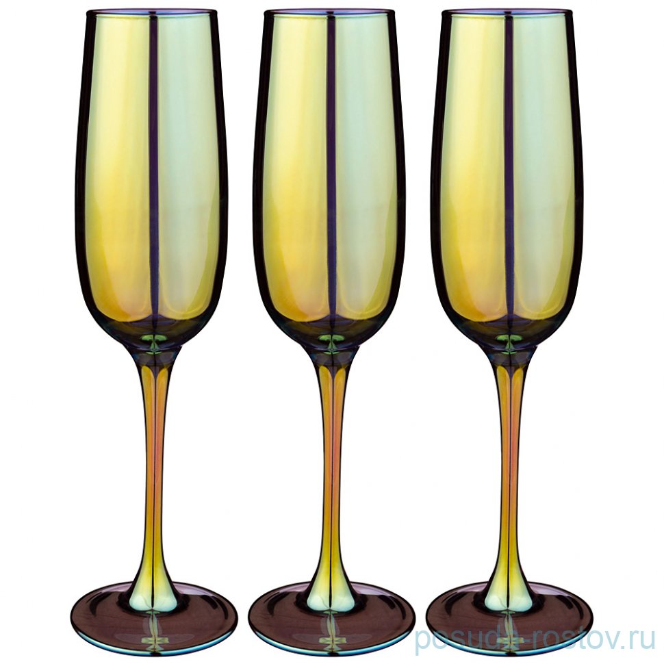 Бокалы для шампанского 175 мл 3 шт "Танзанит" / 252580 Бокалы для шампанского 175 мл 3 шт "Танзанит" / 252580