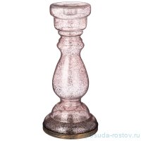 Подсвечник 11,5 х 11,5 х 26 см розовый / 272901
