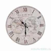 Часы настенные 33,8 х 33,8 см круглые &quot;Map of the world&quot; / 349764