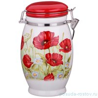 Ёмкость для сыпучих продуктов 1,1 л &quot;Полевые маки&quot;  / 190209