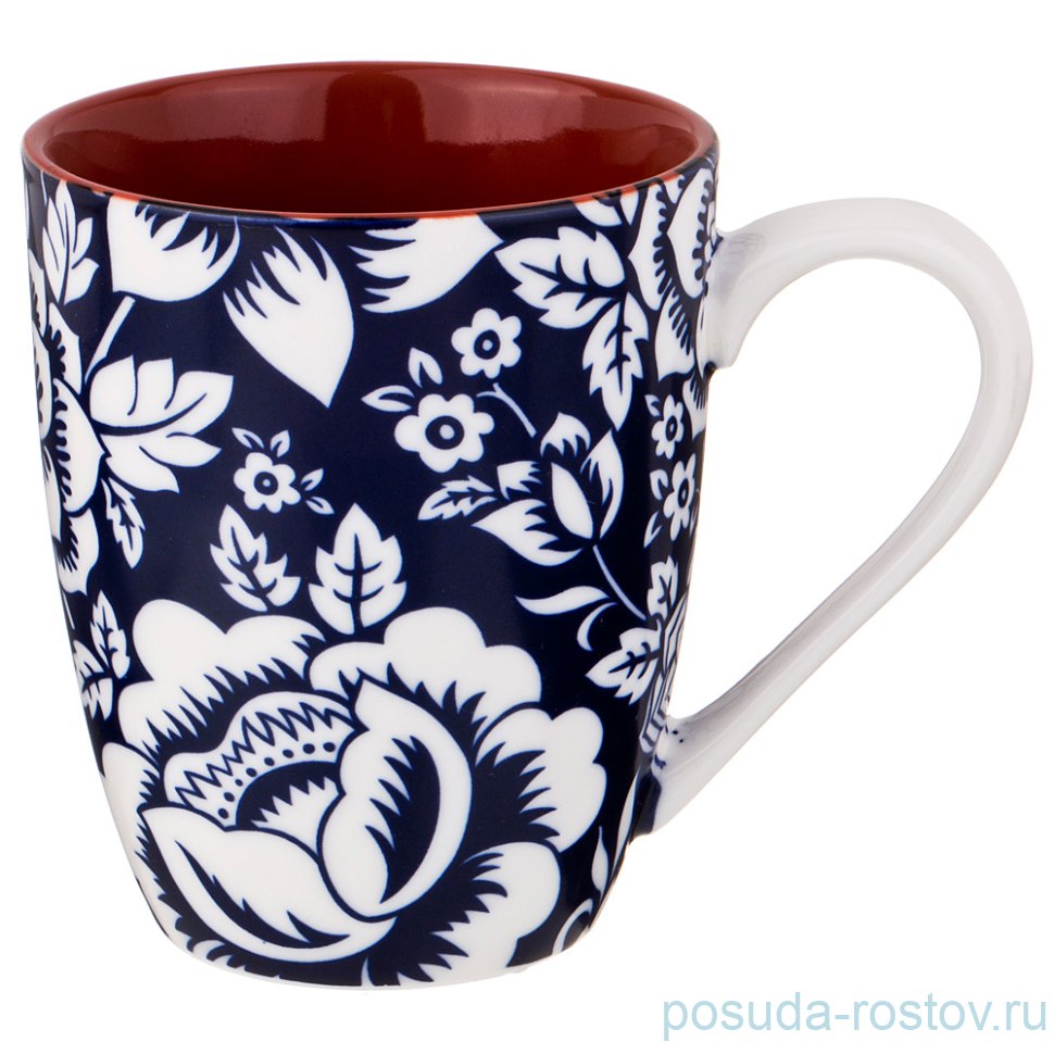 Кружка 400 мл "Марракеш /Цветы /Кобальт" / 192310
