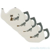 Набор подставок для чайного пакетика 11 х 7 х 2 см 4 шт &quot;озорные коты&quot; / 207061