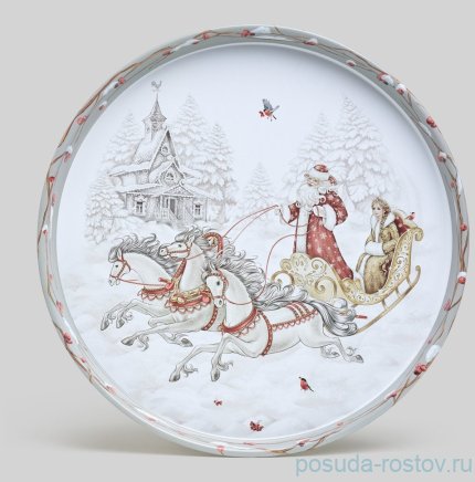 Поднос сервировочный 33 х 2,1 см &quot;Морозко&quot; / 378380