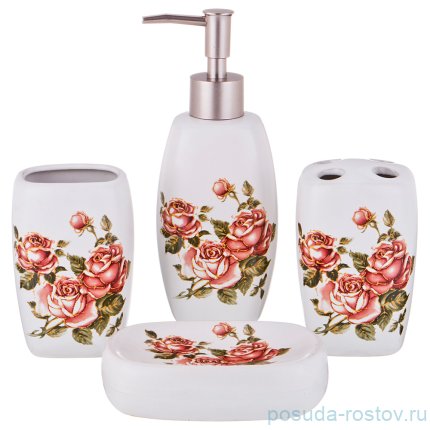 Набор для ванной комнаты 4 предмета &quot;корейская роза&quot; / 196794