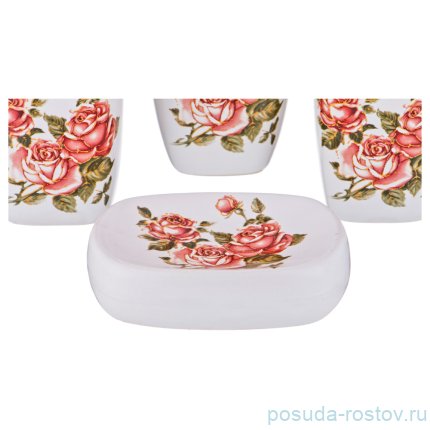Набор для ванной комнаты 4 предмета &quot;корейская роза&quot; / 196794