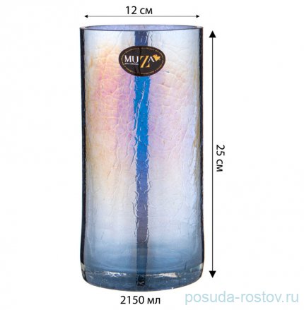 Ваза для цветов 12 х 25 см &quot;cracle blue&quot; / 312847