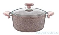 Кастрюля 24 х 12 см антипригарное покрытие 4,3 л коричневая &quot;GRANITE SINGLES&quot; / 295714