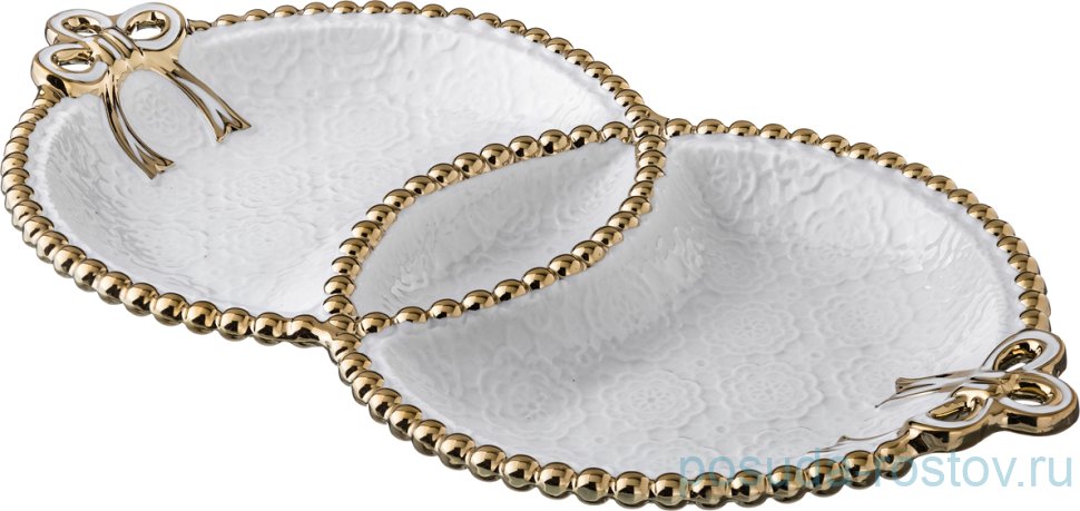 Менажница 36,5 х 19,5 х 4 см "Бусинки" / 194438