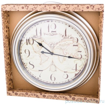 Часы настенные 50 см кварцевые &quot;WORLD MAP&quot; / 187959