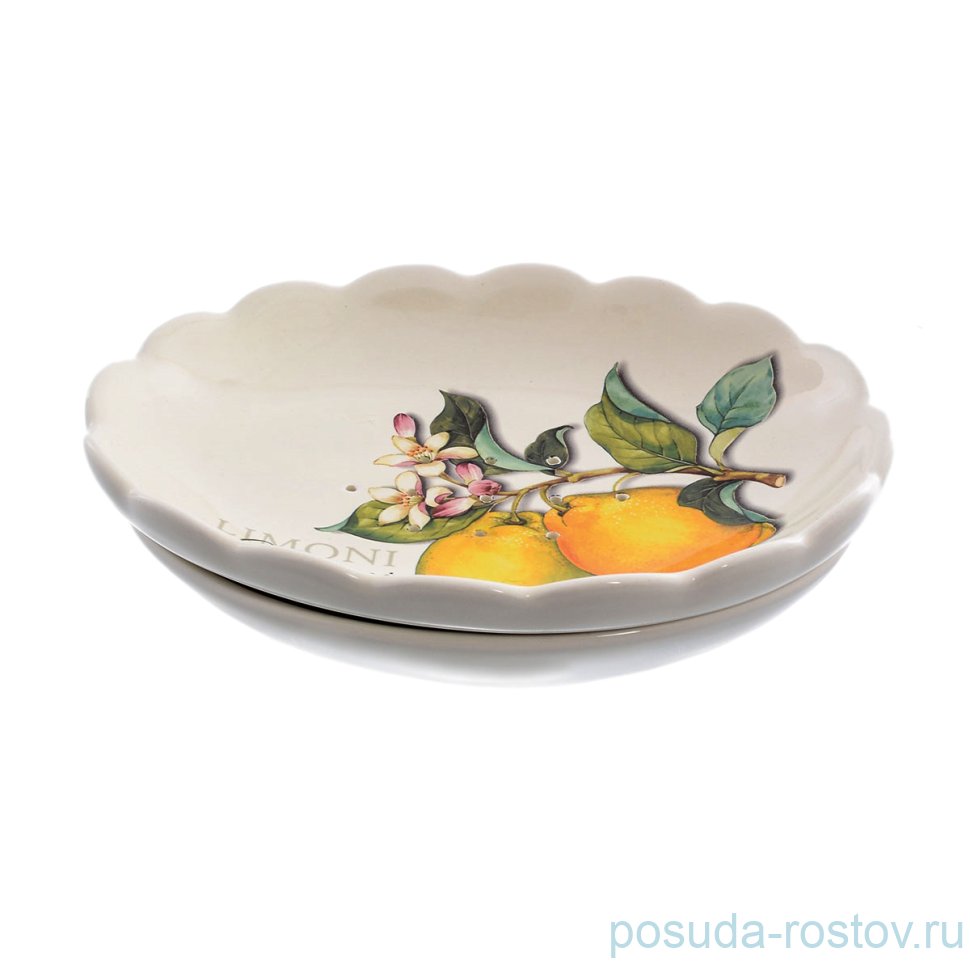 Дуршлаг 23 х 18 см "Artigianato ceramico /Лимоны" / 156780