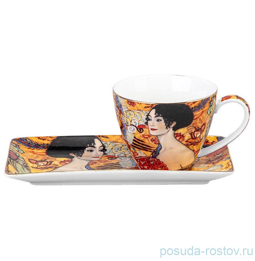 Чайная пара 250 мл "Дама с веером (Г. Климт)" / 361046