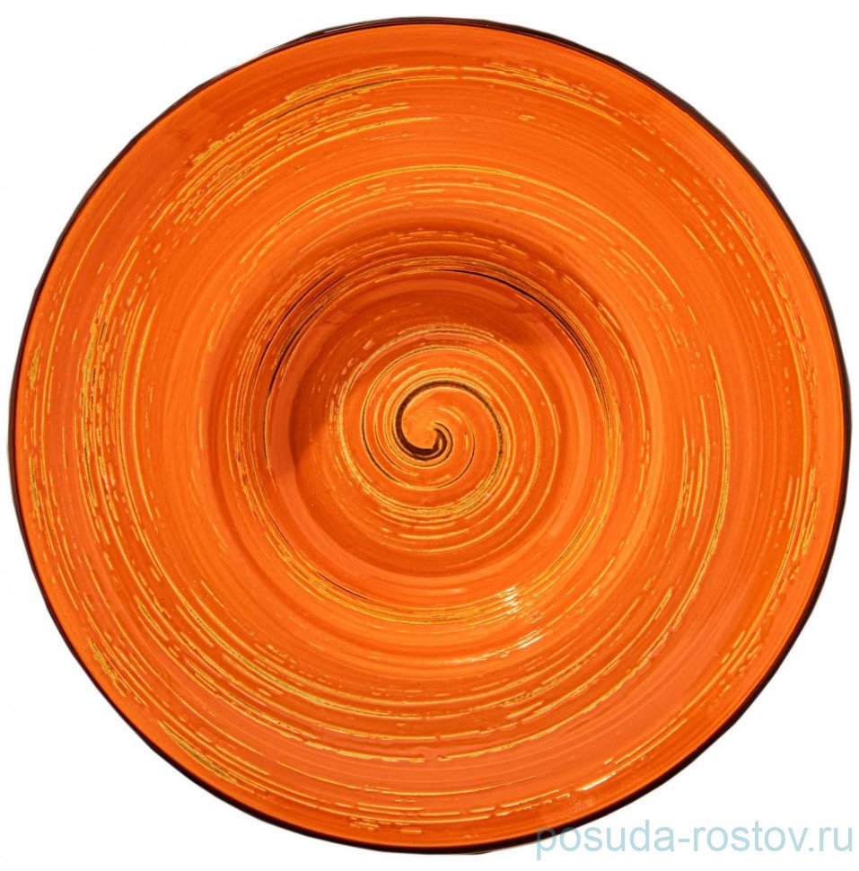 Тарелка 25,5 см глубокая оранжевая "Spiral" / 261580