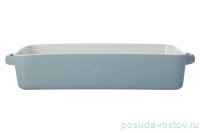 Блюдо 35 х 23 см прямоугольное 4 л серо-голубое &quot;Moderna&quot; (подарочная упаковка)  / 291447