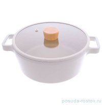 Жаровня 22 см со стеклянной крышкой керамическое покрытие 2,2 л &quot;Fika&quot; /индукция / 313779