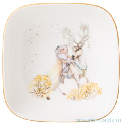 Салатник 15 х 5,5 см квадратный &quot;Снежная королева&quot; / 336304