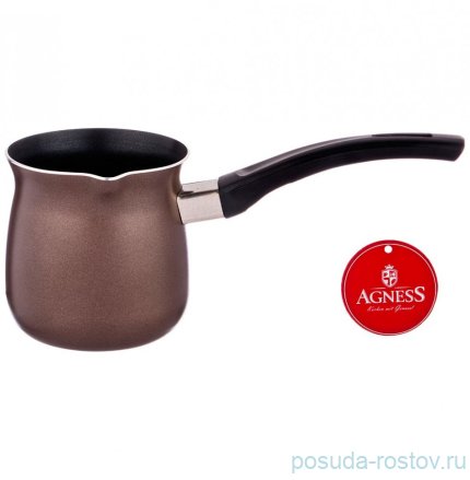 Турка 450 мл коричневая /антипригарное покрытие &quot;Agness&quot; / 195828