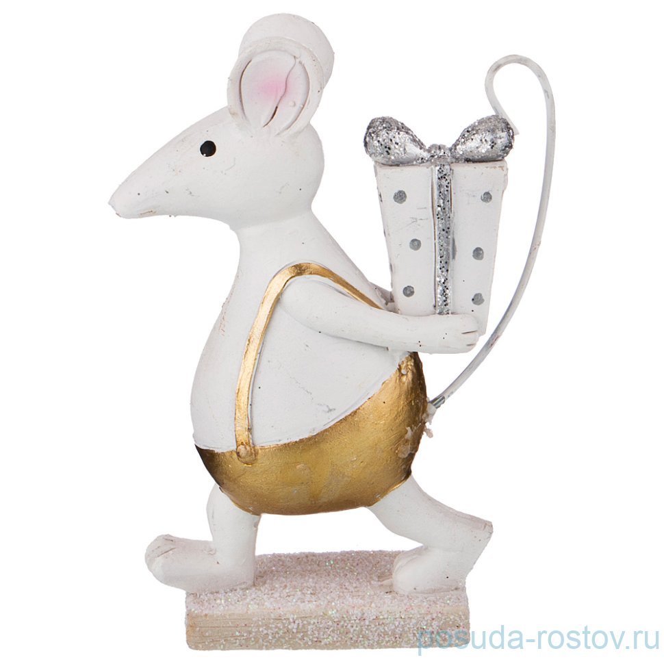 Фигурка 4 х 10 х 15 см "Мышь с подарком" / 185946