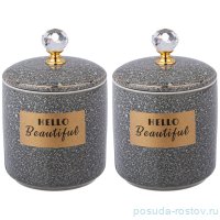 Набор банок для сыпучих продуктов 250 мл 2 шт 12,5 х 8 см &quot;Grain /серая&quot; / 341976