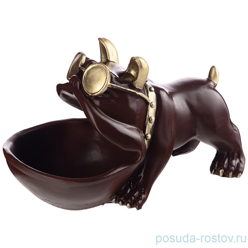 Шкатулка для мелочей 27 х 16 см "Бульдог" /шоколад / 270278 Шкатулка для мелочей 27 х 16 см "Бульдог" /шоколад / 270278