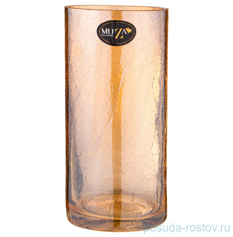 Ваза для цветов 12 х 25 см "Cracle amber" / 312844 Ваза для цветов 12 х 25 см "Cracle amber" / 312844
