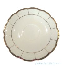 Блюдце 15 см круглое &quot;Менуэт /Отводка золото&quot; / 114280