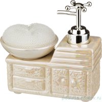 Дозатор для моющего средства 14 х 15 х 9 см 400 мл + губка  / 211709