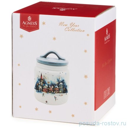 Банка для сыпучих продуктов 10 х 14 см 500 мл &quot;С новым годом!&quot; / 379573