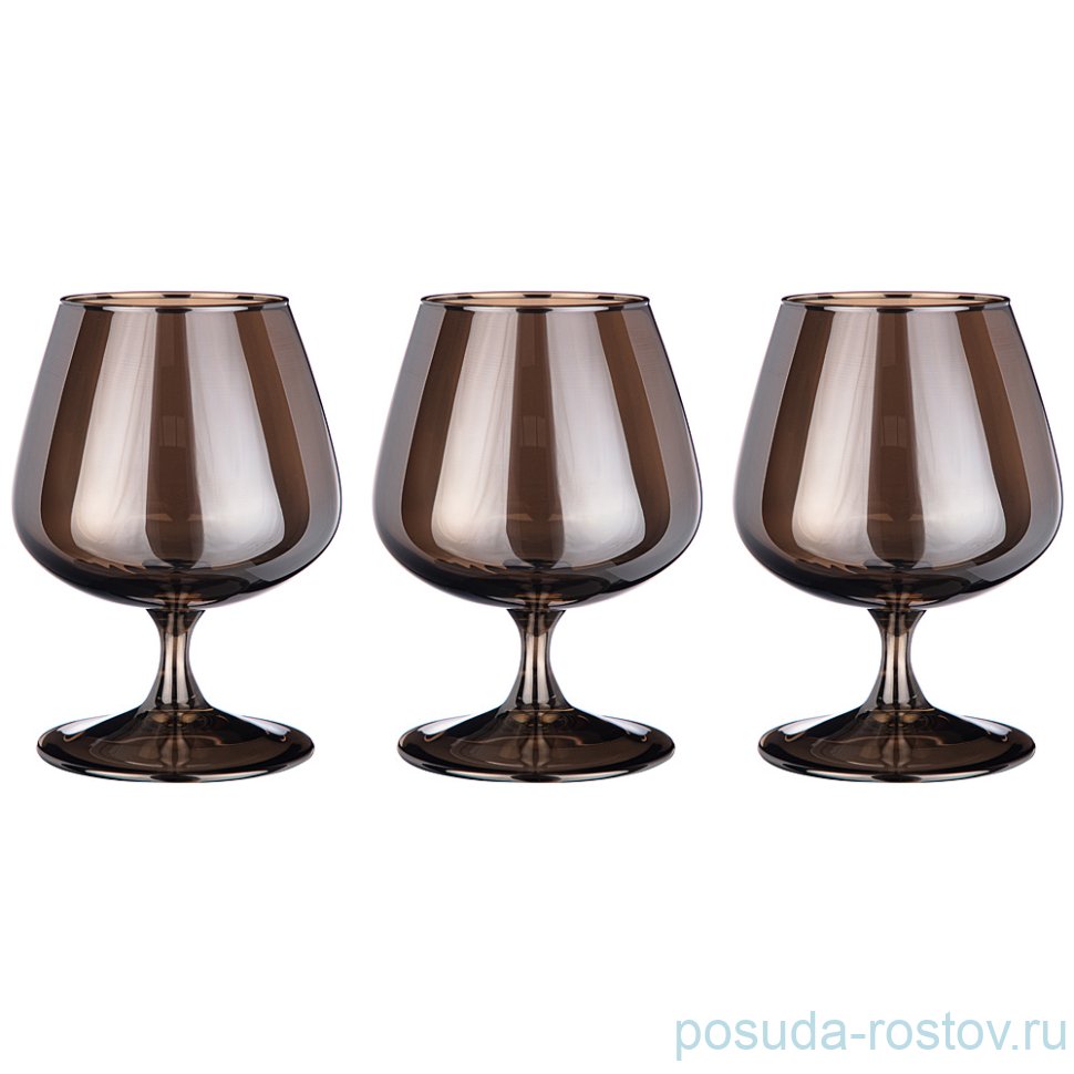 Бокалы для бренди 410 мл 3 шт "горький шоколад" / 251996
