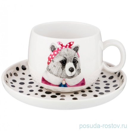Чайная пара 450 мл 1 шт &quot;Fashion Animals /Медведица&quot; / 213577