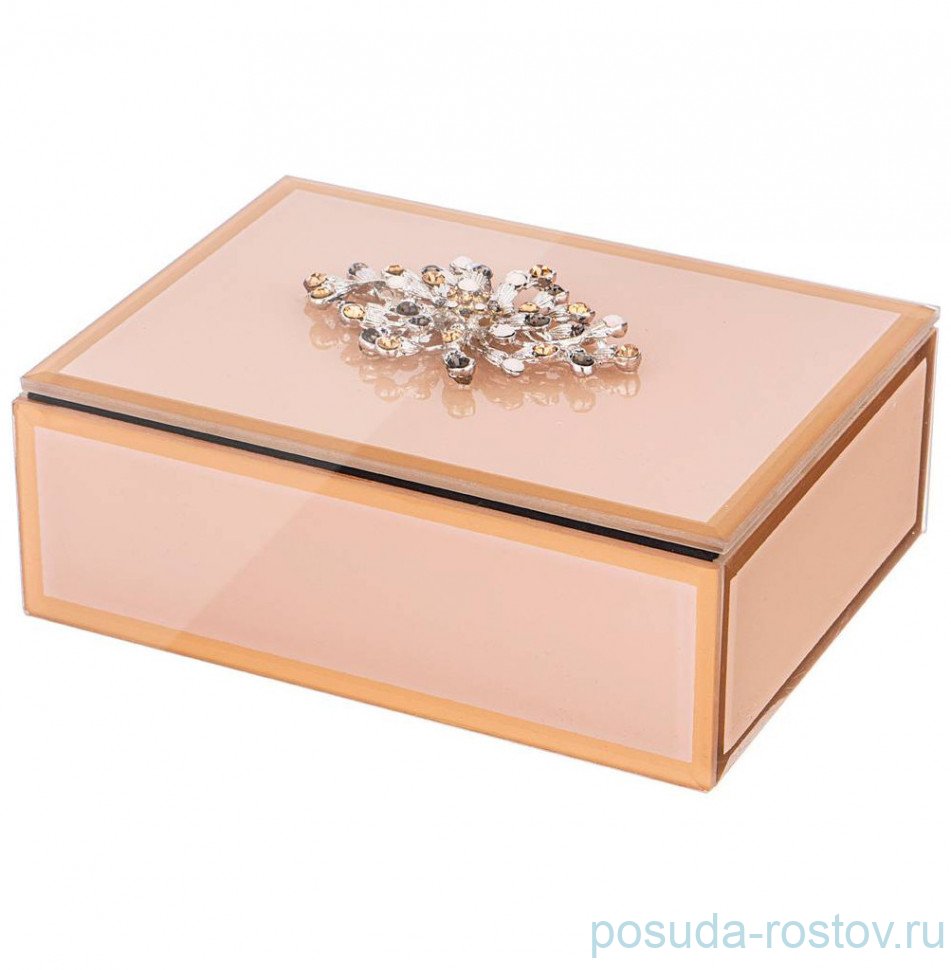 Шкатулка 16 х 12 х 8 см бежевая "Brooch" / 271711 Шкатулка 16 х 12 х 8 см бежевая "Brooch" / 271711