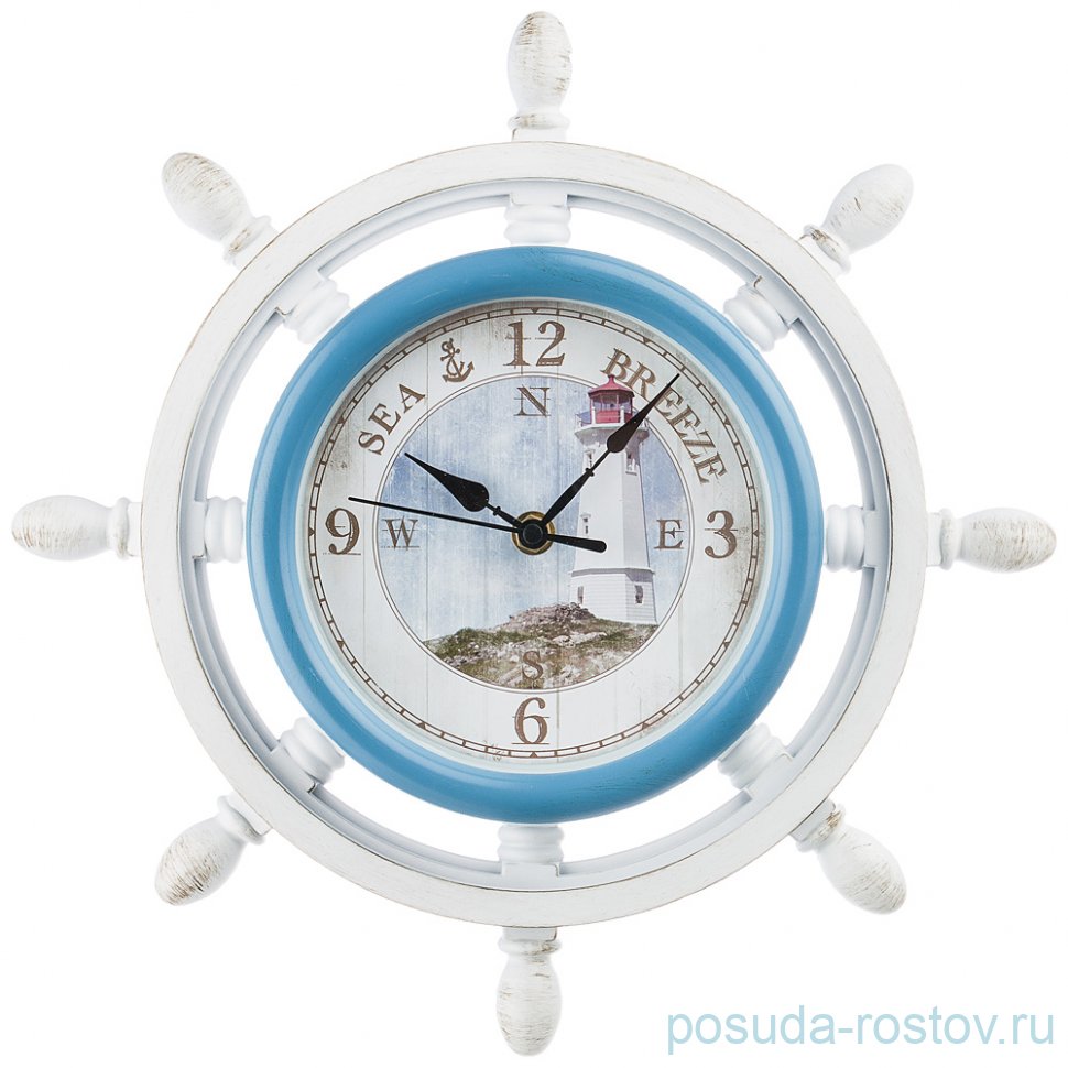 Часы настенные 33 см кварцевые "SHIP WHEEL" / 188002