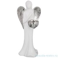 Подсвечник 15,5 х 15 х 35 см &quot;Ангел /Серебряная коллекция&quot; / 193077