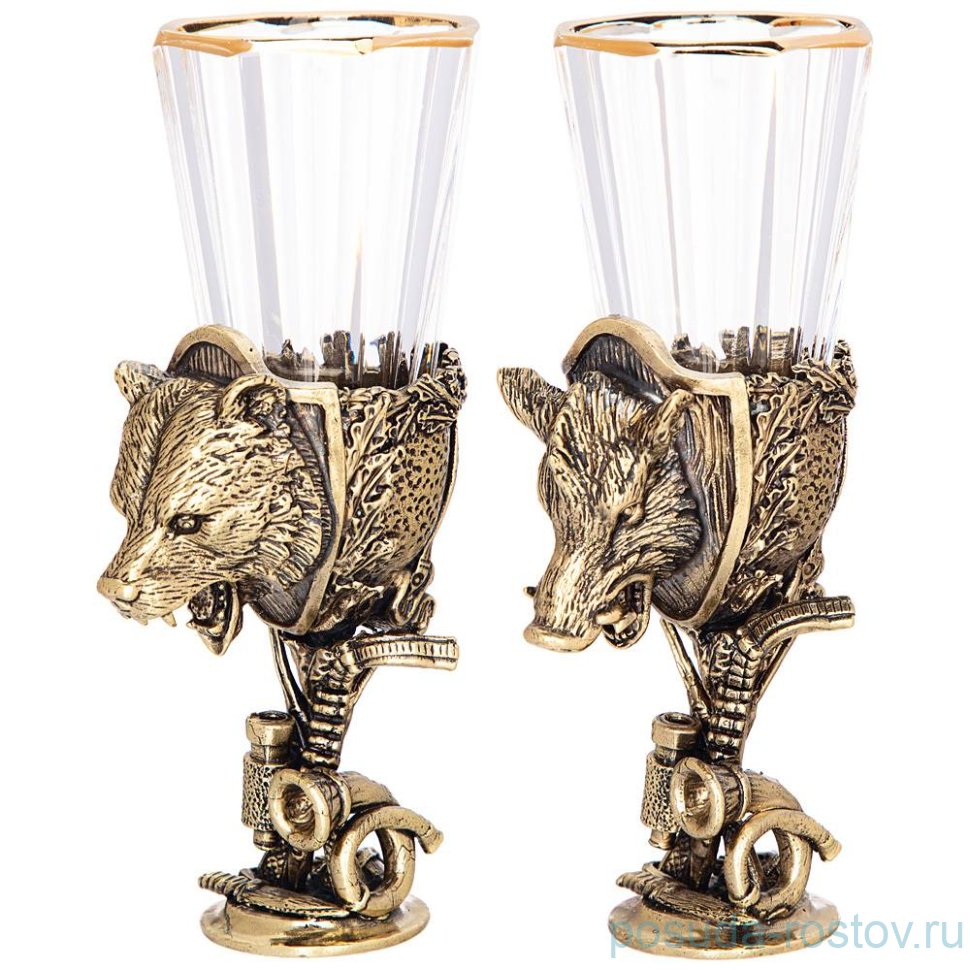 Рюмки 50 мл 2 шт "Трофейный Россия /Медведь/Кабан" / 274833 Рюмки 50 мл 2 шт "Трофейный Россия /Медведь/Кабан" / 274833