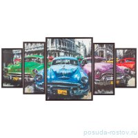 Картина модульная 70 х 138 см &quot;Автомобили&quot; /рамка венге с окантовкой / 275201