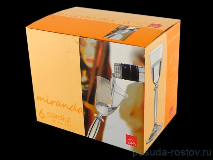 Рюмки 60 мл 6 шт &quot;Миранда /Амбер с золотыми колокольчиками&quot; / 018453