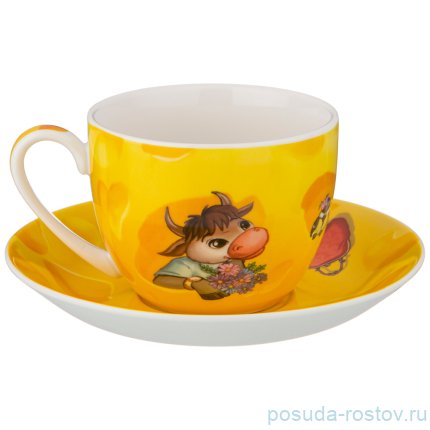 Чайная пара 450 мл 1 шт &quot;Коровки&quot; / 224929
