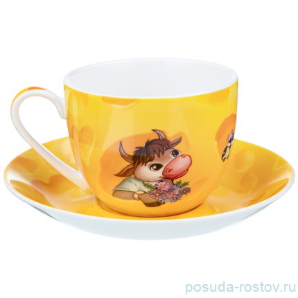 Чайная пара 450 мл 1 шт &quot;Коровки&quot; / 224929