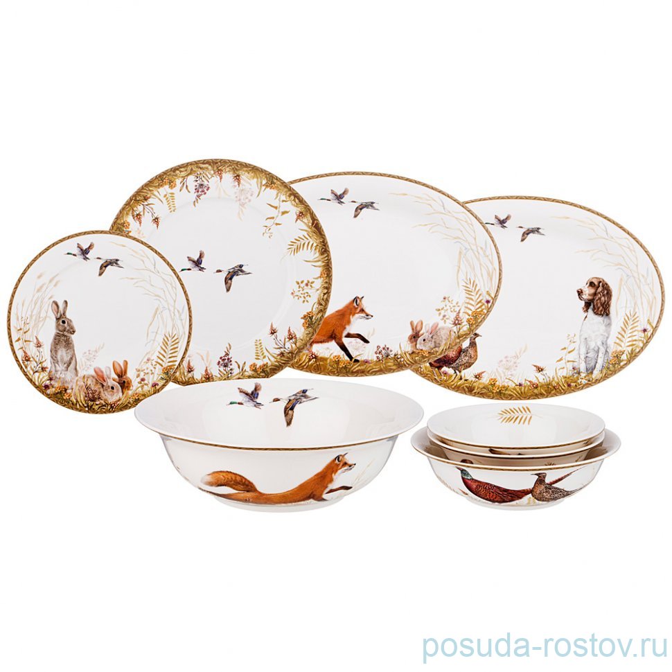 Столовый сервиз на 6 персон 23 предмета (без супника) "Охота" / 331772
