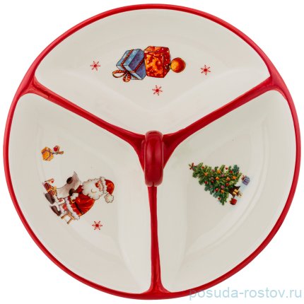 Менажница 22 х 22 х 8 см &quot;С Новым годом!&quot; / 215200