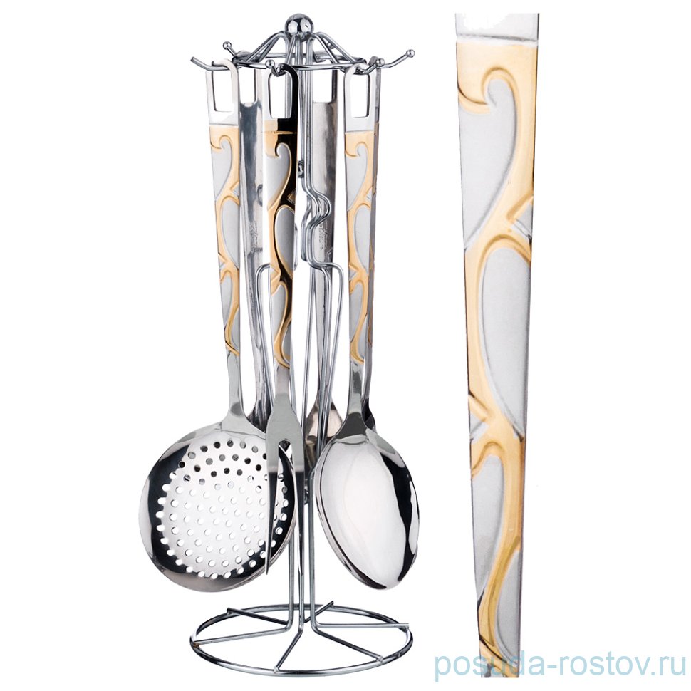 Набор кухонных принадлежностей 7 предметов на подставке "Agness" / 196041