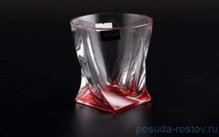 Стаканы для виски 340 мл 6 шт &quot;Квадро /Красное дно&quot; / 093919