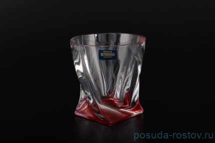Стаканы для виски 340 мл 6 шт &quot;Квадро /Красное дно&quot; / 093919