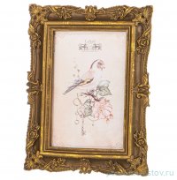 Фоторамка 15 х 20 х 2 см для фото 10 х 15 см &quot;Цветочки&quot; /бронза с позолотой / 312769