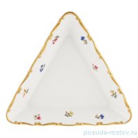 Салатник 19 см треугольный &quot;Офелия /3051 /Мелкие цветы /золото&quot; / 352759