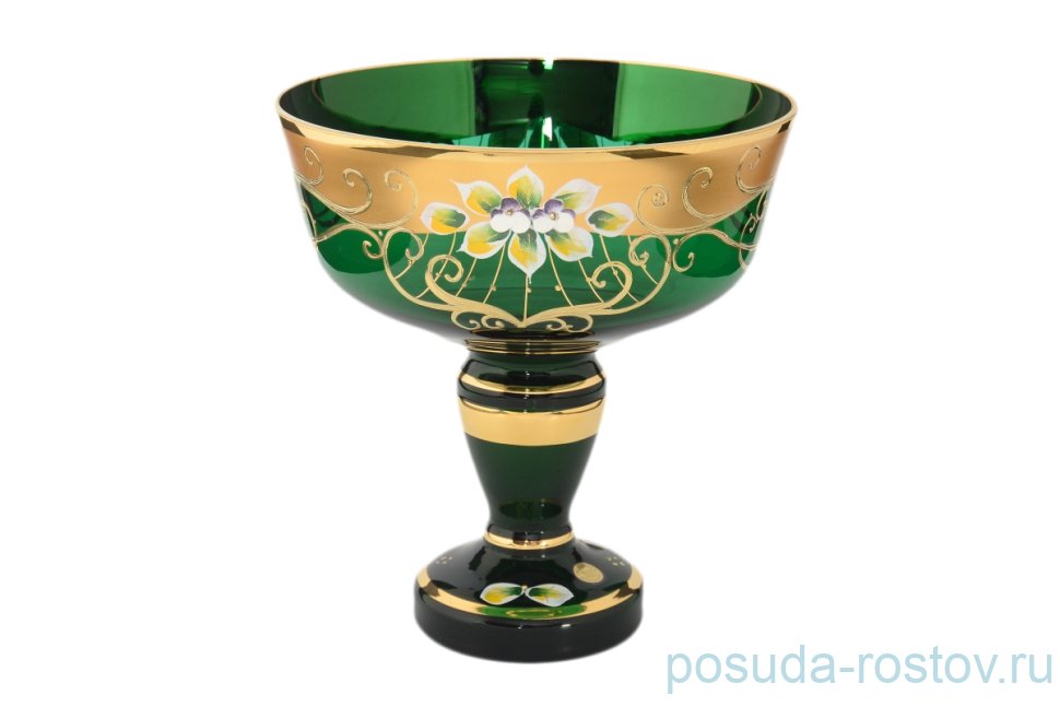 Конфетница 20 см н/н зеленая "Star Crystal /Лепка" 2 / 105398