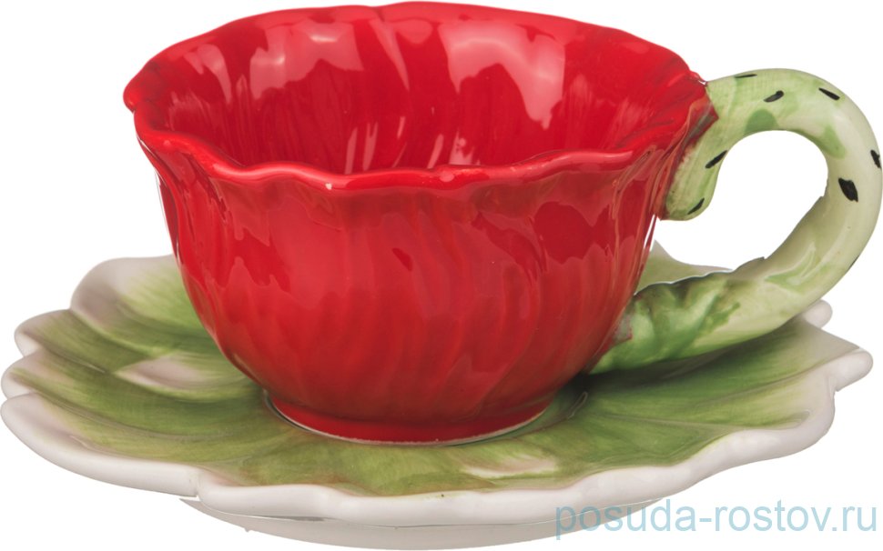 Кофейная пара 100 мл 1 шт "маковый цвет" / 190354