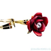 Цветок декоративный 46 см &quot;Роза красная /Чевик&quot;  / 170419