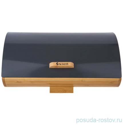 Хлебница 35 х 25 х 15,5 см grey Agness  / 341412