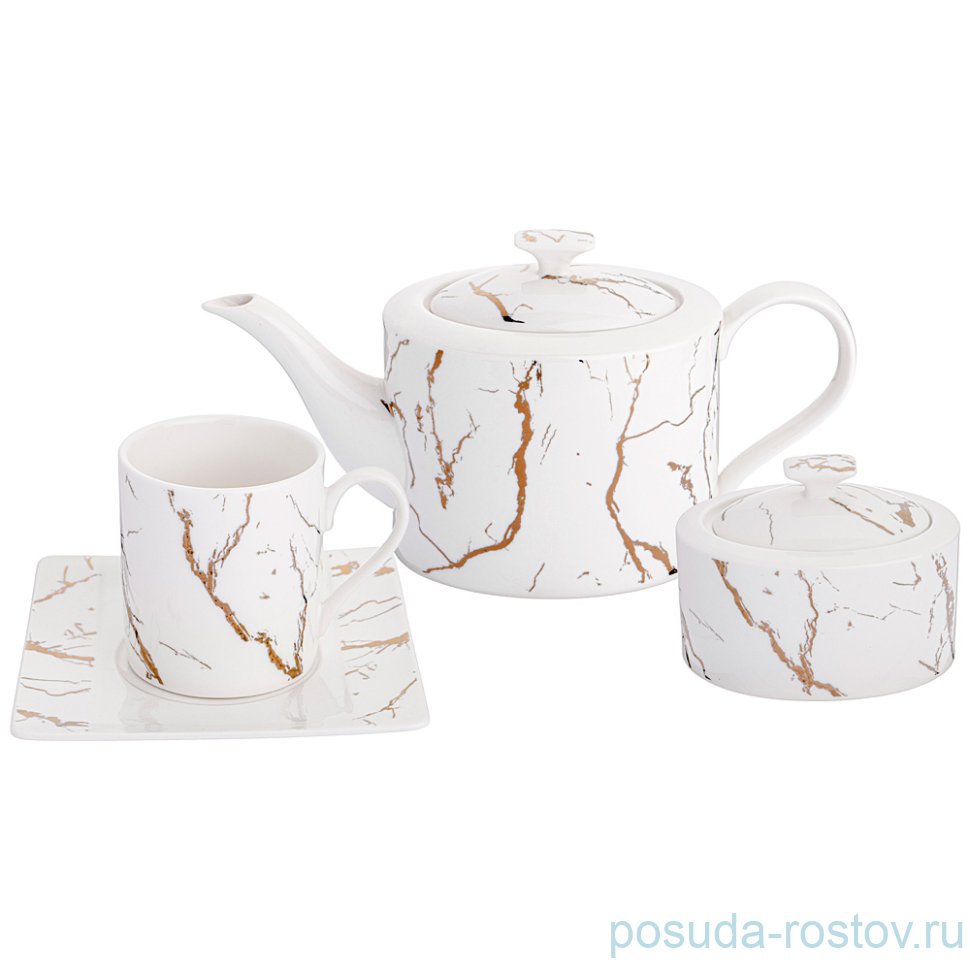 Чайный сервиз на 6 персон 14 предметов "Fantasy /Белое" / 236762